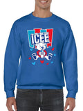 Officially Licensed ICEE Polar-Bear Love - Adorable Cool Heart Graphic Men's Sweatshirt