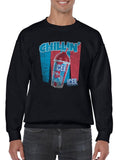 Officially Licensed ICEE Chillin' Trendy Drink - Retro Beverage Graphic Men's Sweatshirt