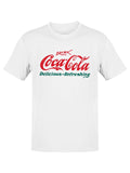 Officially Licensed Coca-Cola Delicious-Refreshing Retro Logo Men's T-shirt