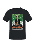 Vibrant Portrait with Floral Background Women's T-shirt