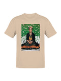 Vibrant Portrait with Floral Background Women's T-shirt