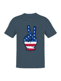 USA Peace Sign Men's T-shirt