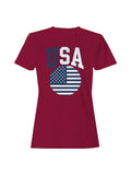 Blue USA Flag Graphic Women's T-shirt