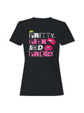 Pretty Pink and Proud Lips Design Women's T-shirt