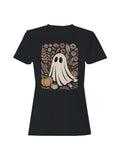 Whimsical Fall Ghost and Foliage Women's T-shirt