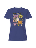 Kawaii Halloween Pumpkins and Ghost Women's T-shirt