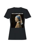 Girl with a Dad Joke Earring Women's T-shirt