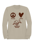 Peace Love Chicken Wings Women's Sweatshirt