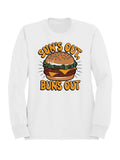 Sun's Out, Buns Out Burger Fun Men's Sweatshirt