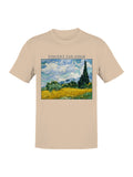 Van Gogh Wheatfield Landscape Art Men's T-shirt