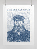 Van Gogh Postman Sketch Art UN Poster